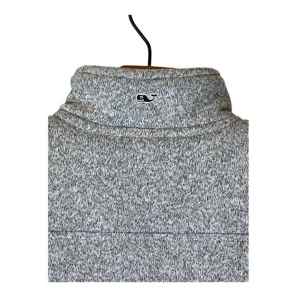 Vineyard Vines Gray Quarter Zip Sweater Fleece Shep Shirt Size M - Picture 5 of 10